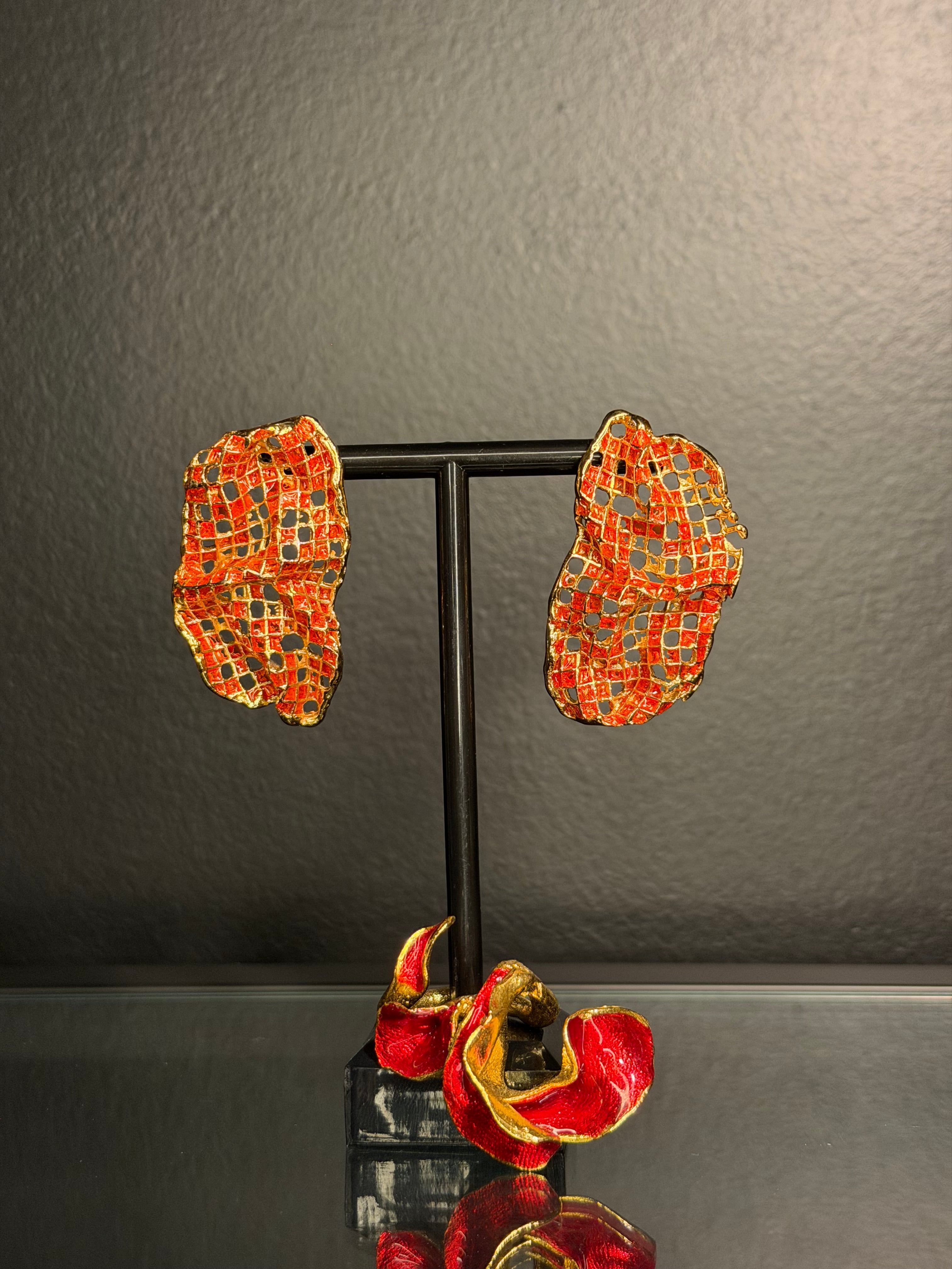 Honeycomb Stud Earrings
