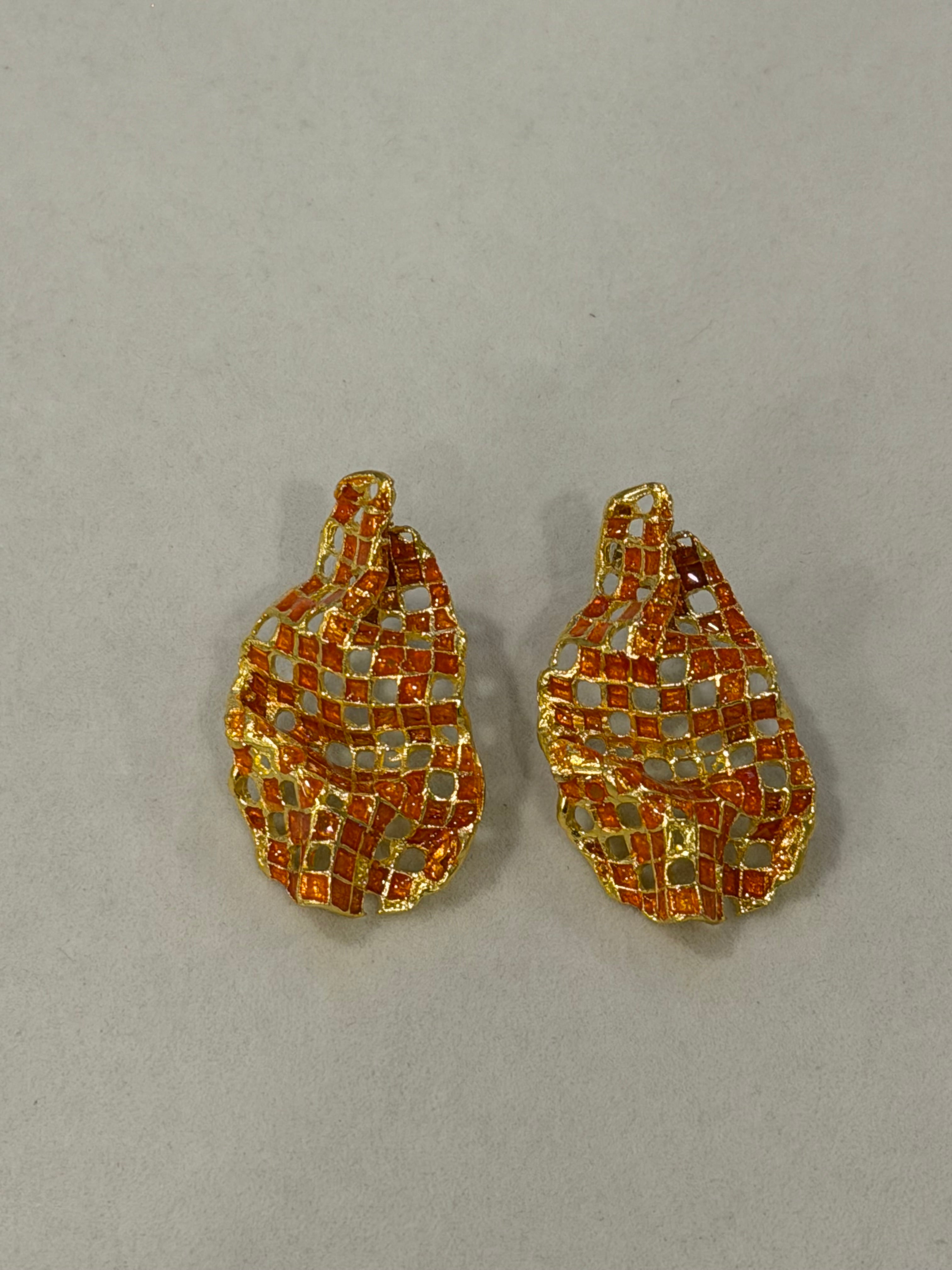Honeycomb Stud Earrings - Small
