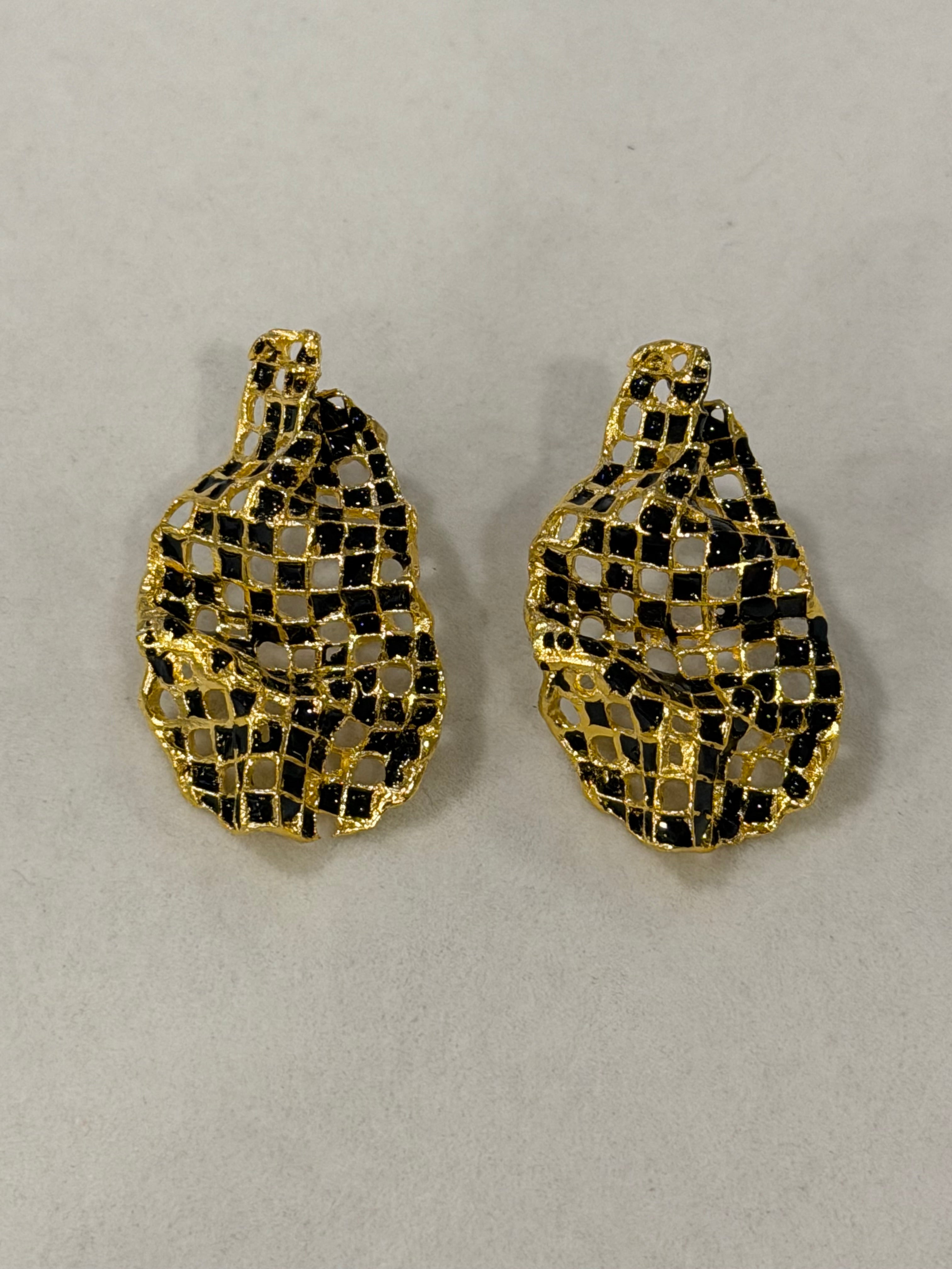 Honeycomb Stud Earrings - Small