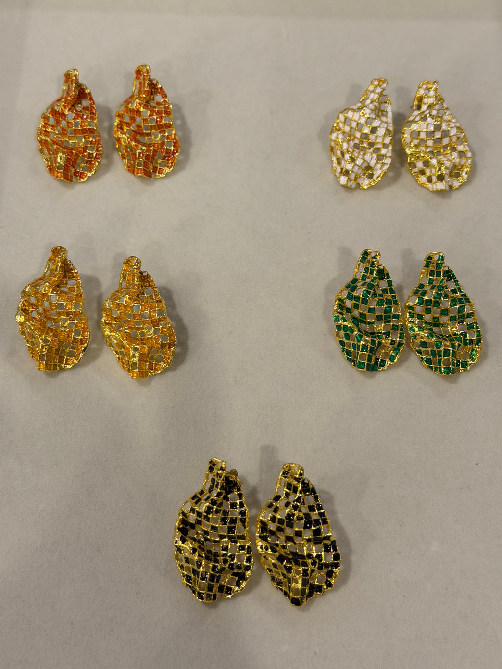 Honeycomb Stud Earrings - Small