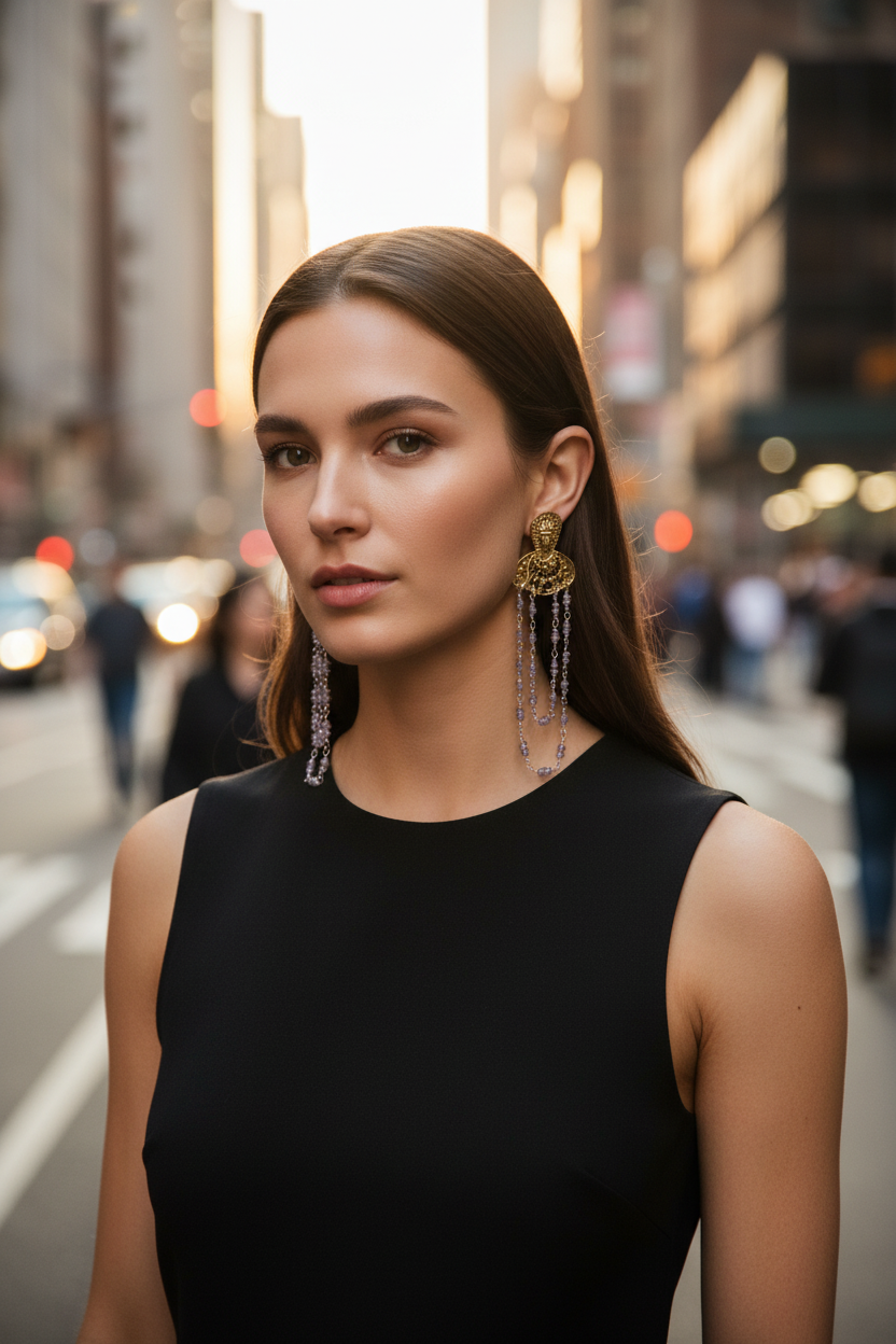 Byzantine Muse Drop Earrings
