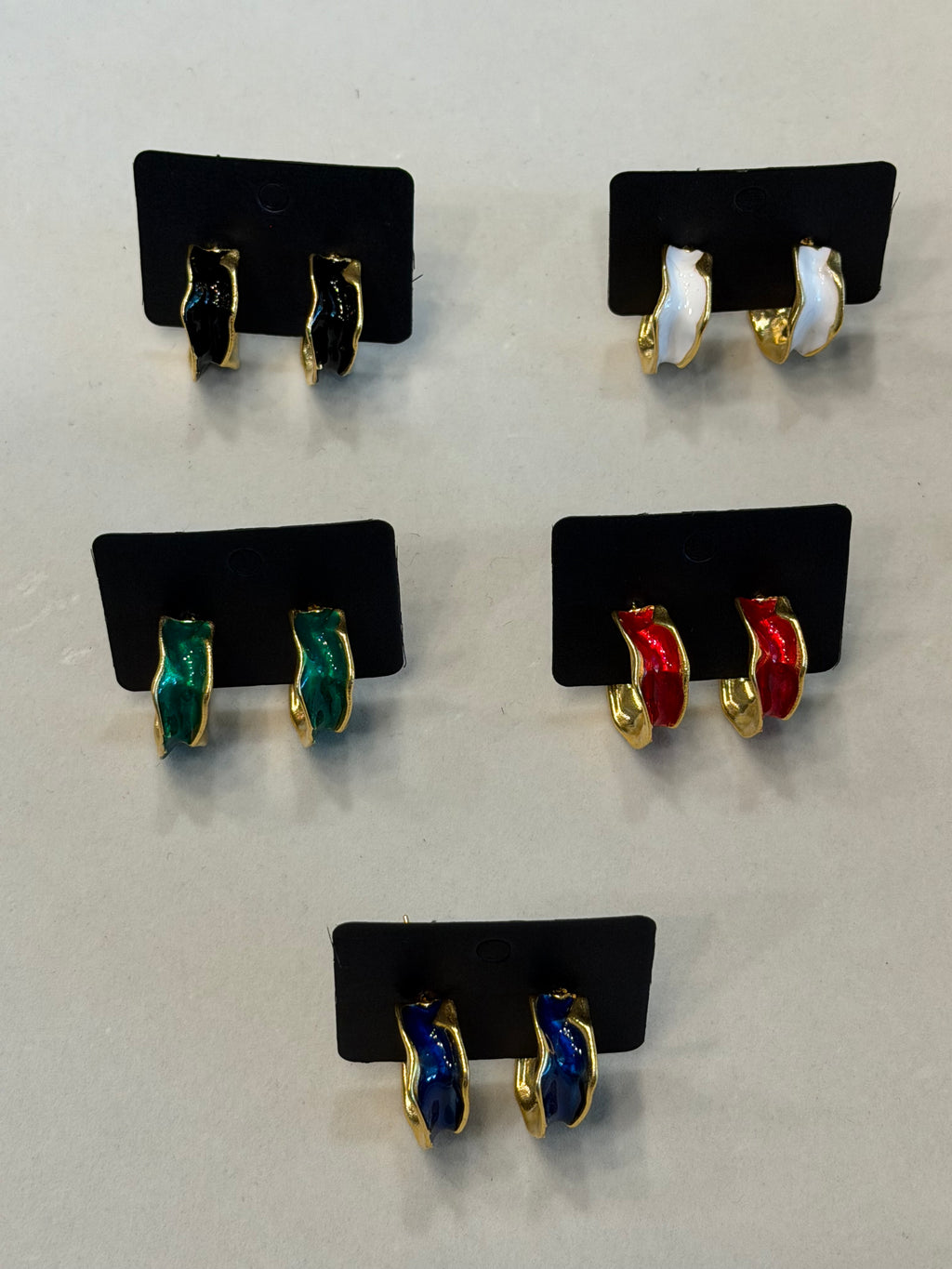 Enamel Hoop Earrings