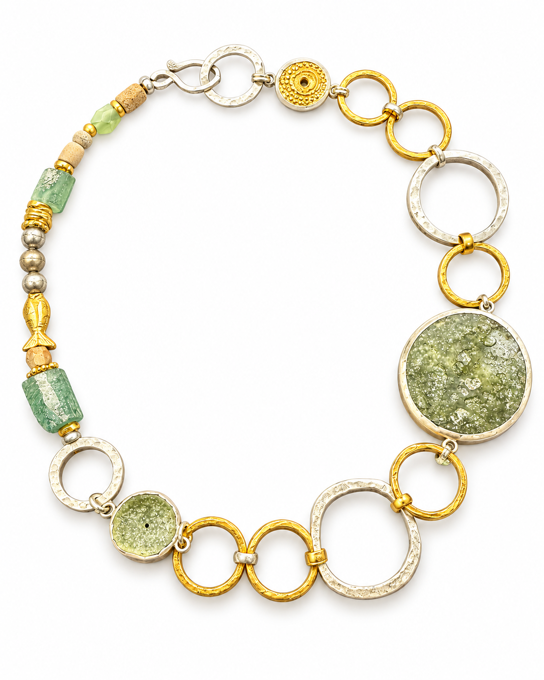 One-of-a-Kind Mixed Metal & Natural Stone Statement Necklace