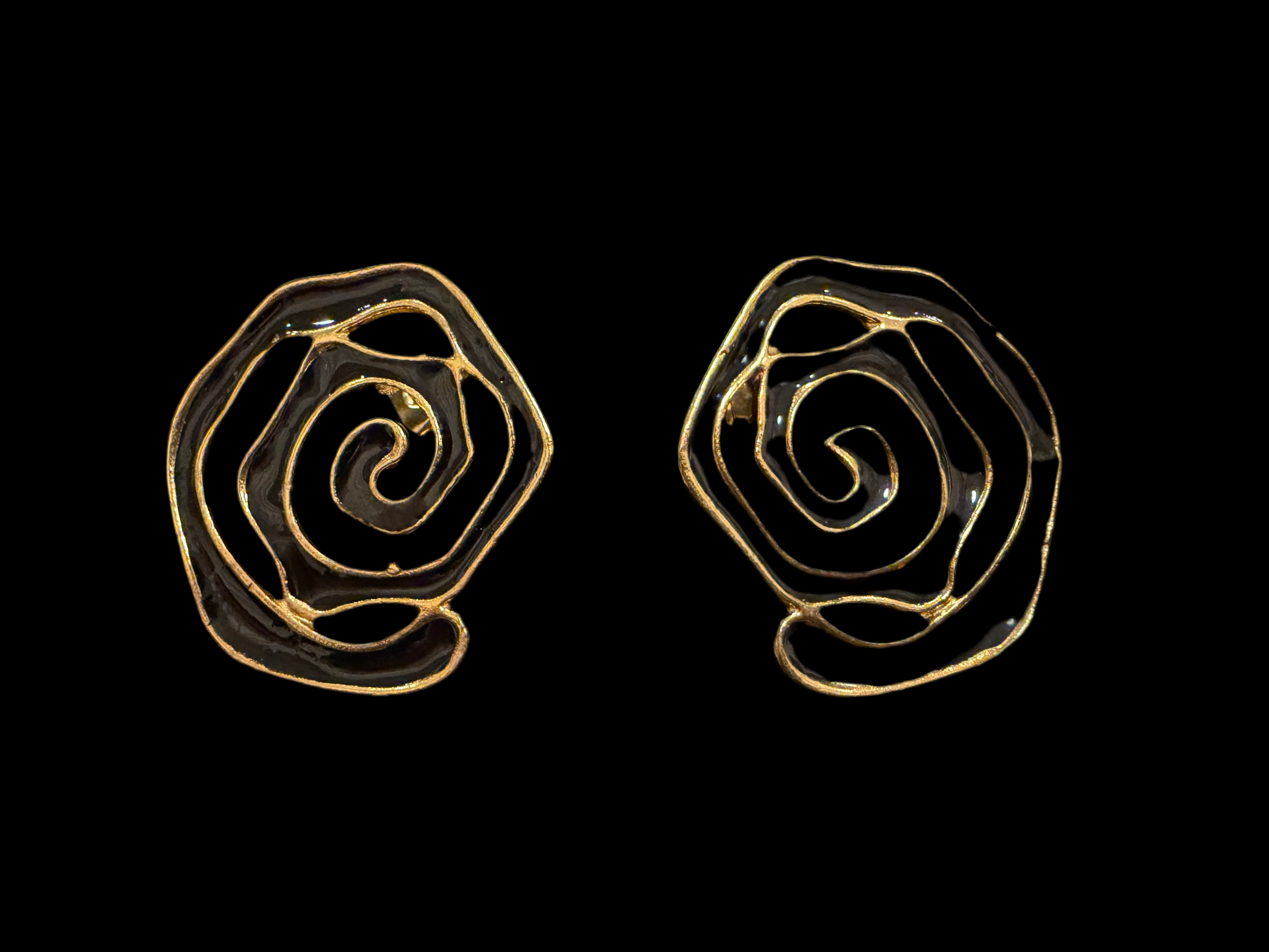 Enamel Stud Earrings