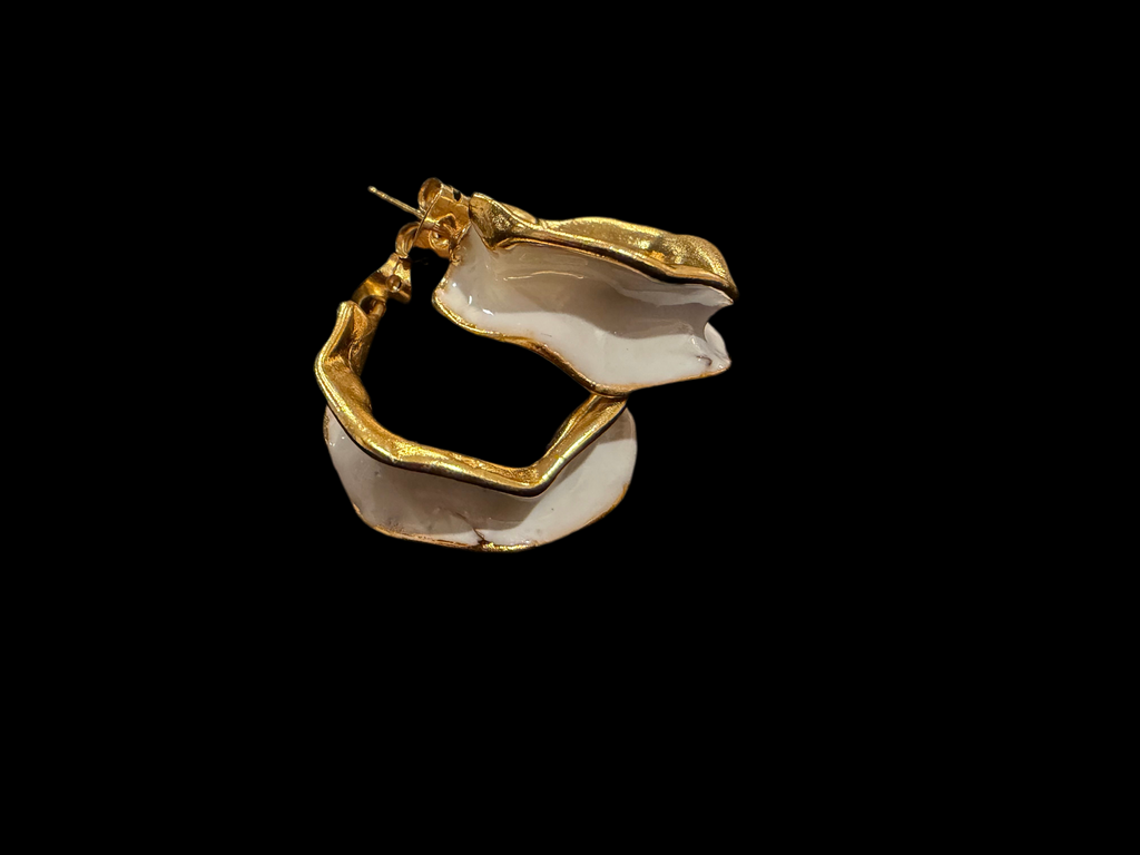Enamel Hoop Earrings
