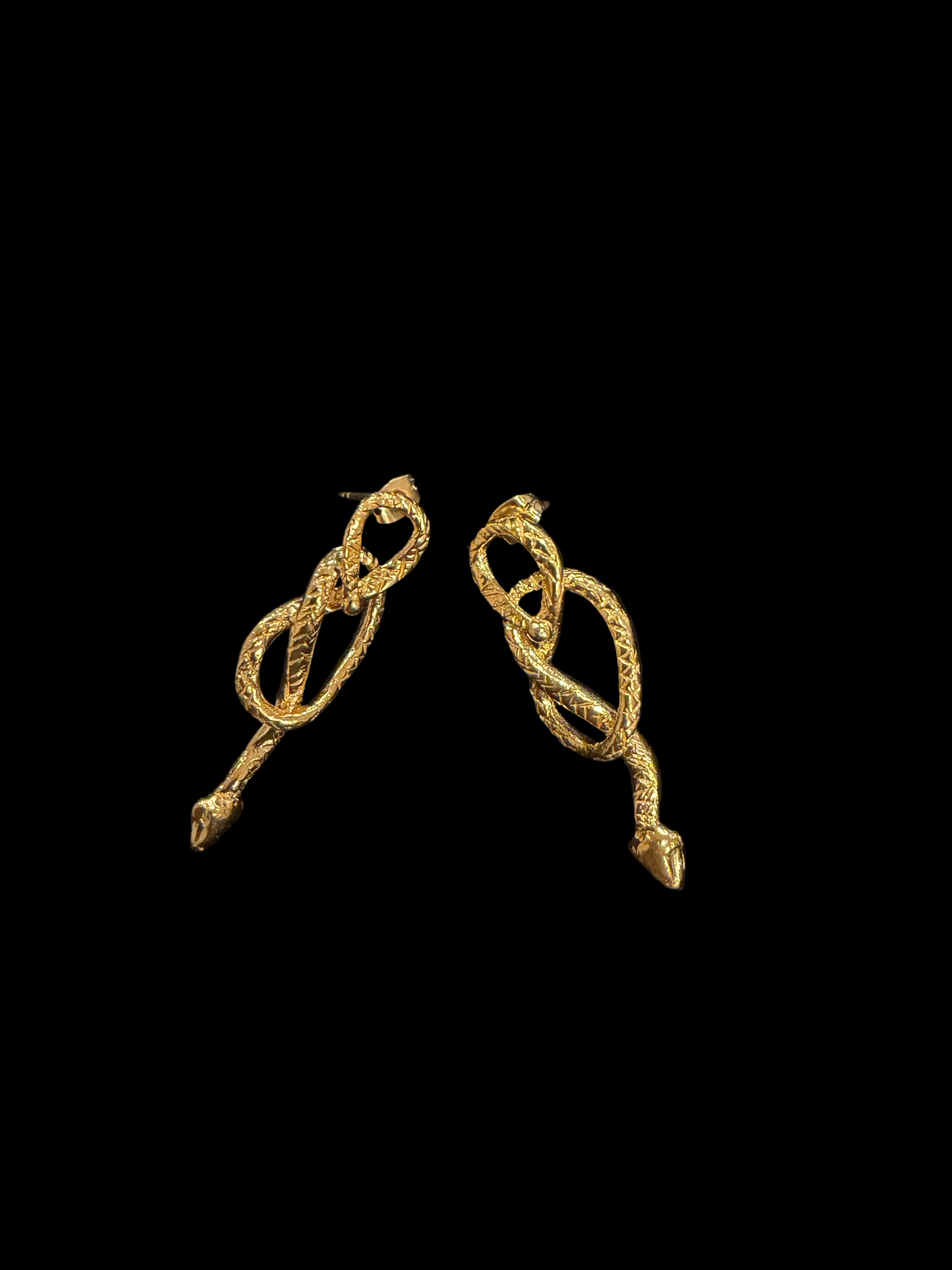 Serpent Knot Stud Earrings