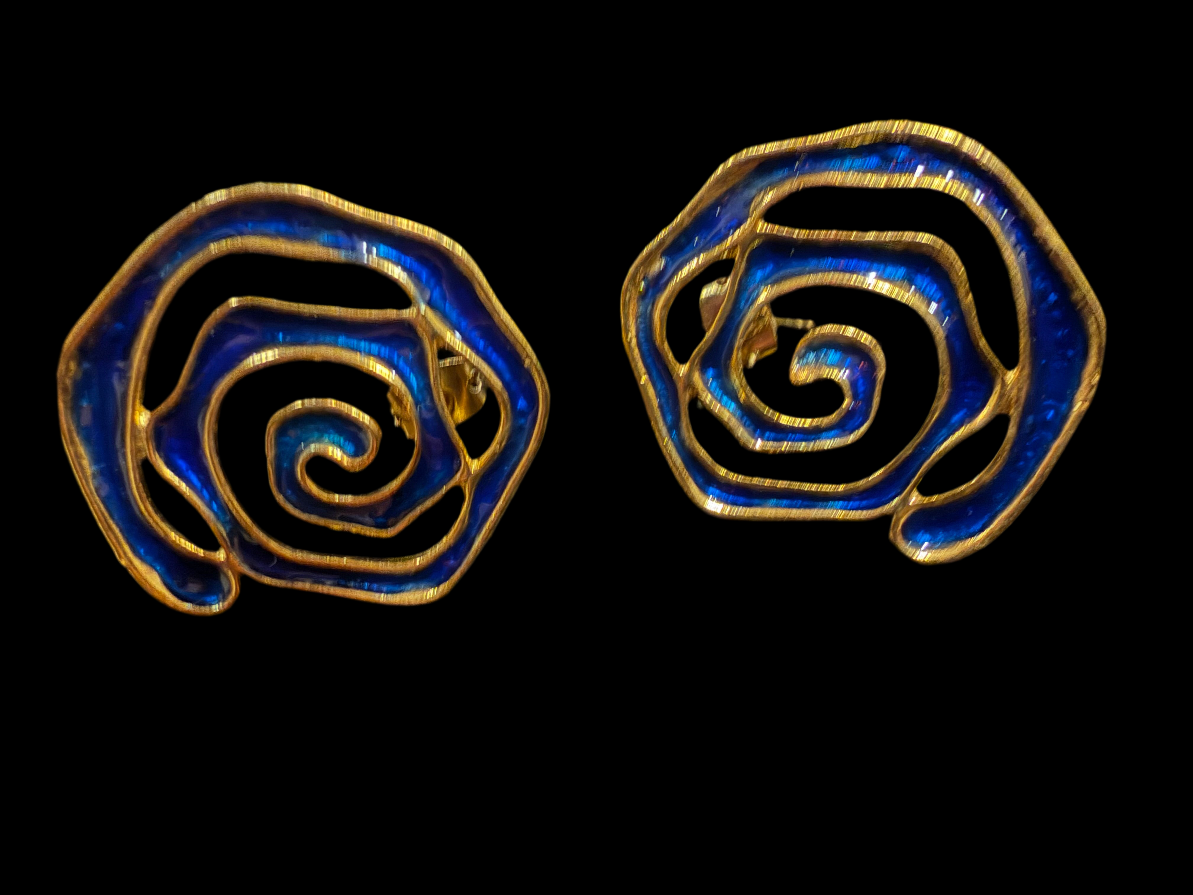 Enamel Stud Earrings