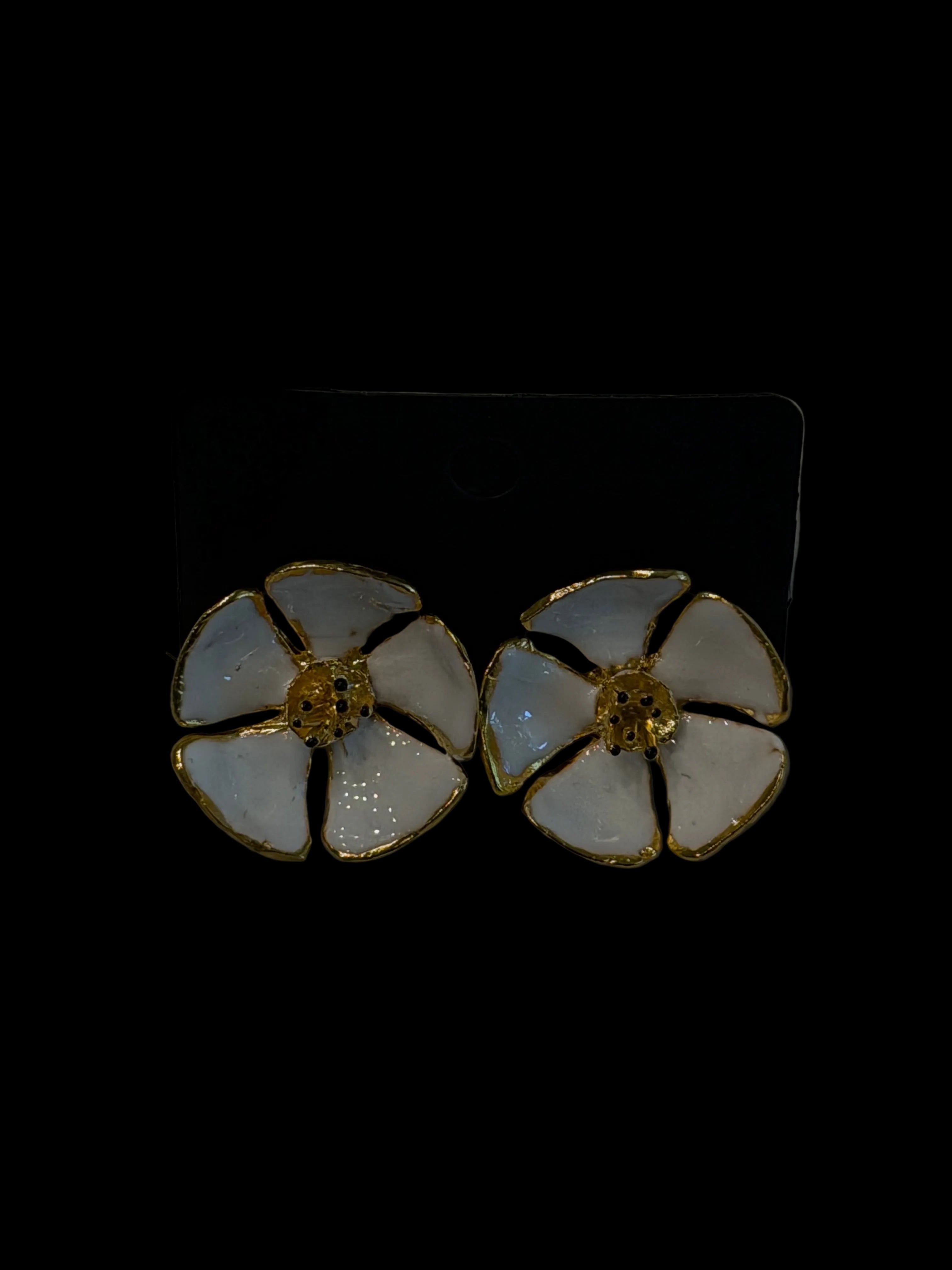 Enamel Stud Earrings