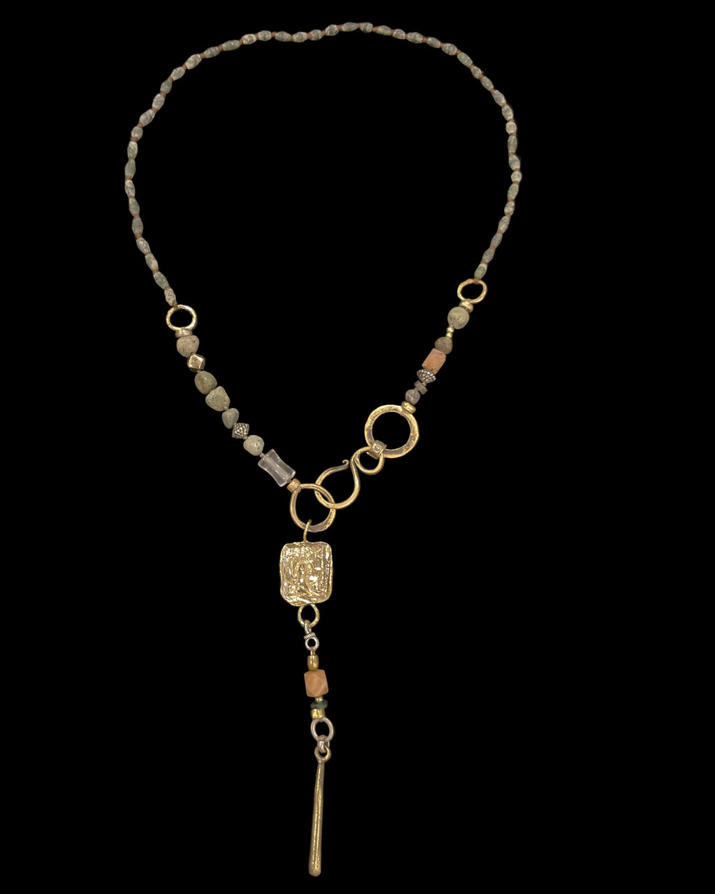 Golden Axis Drop Necklace