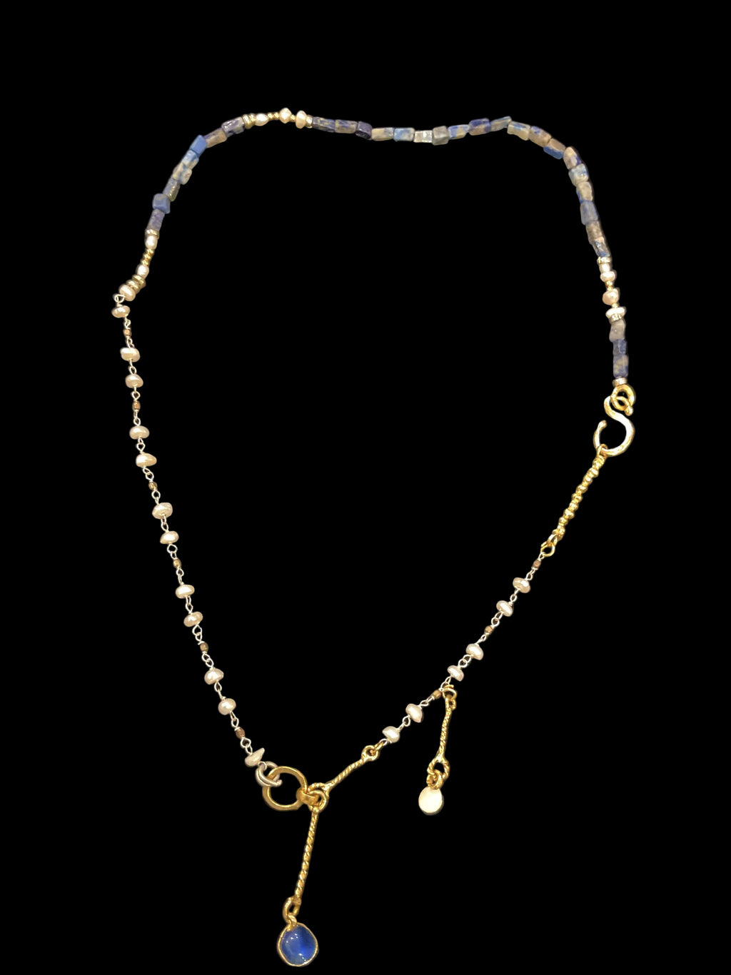 Lapis Pearl Grace Necklace