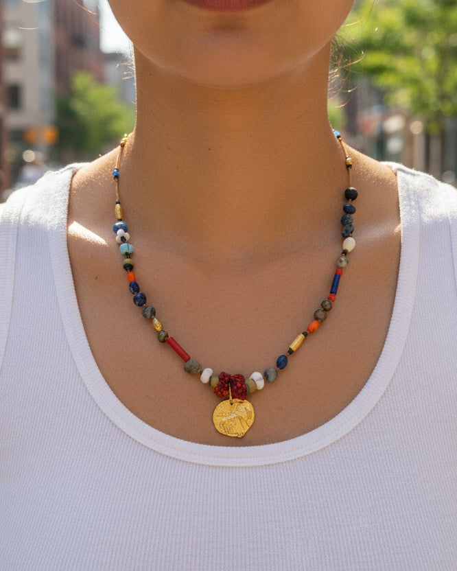 Golden Mosaic Necklace