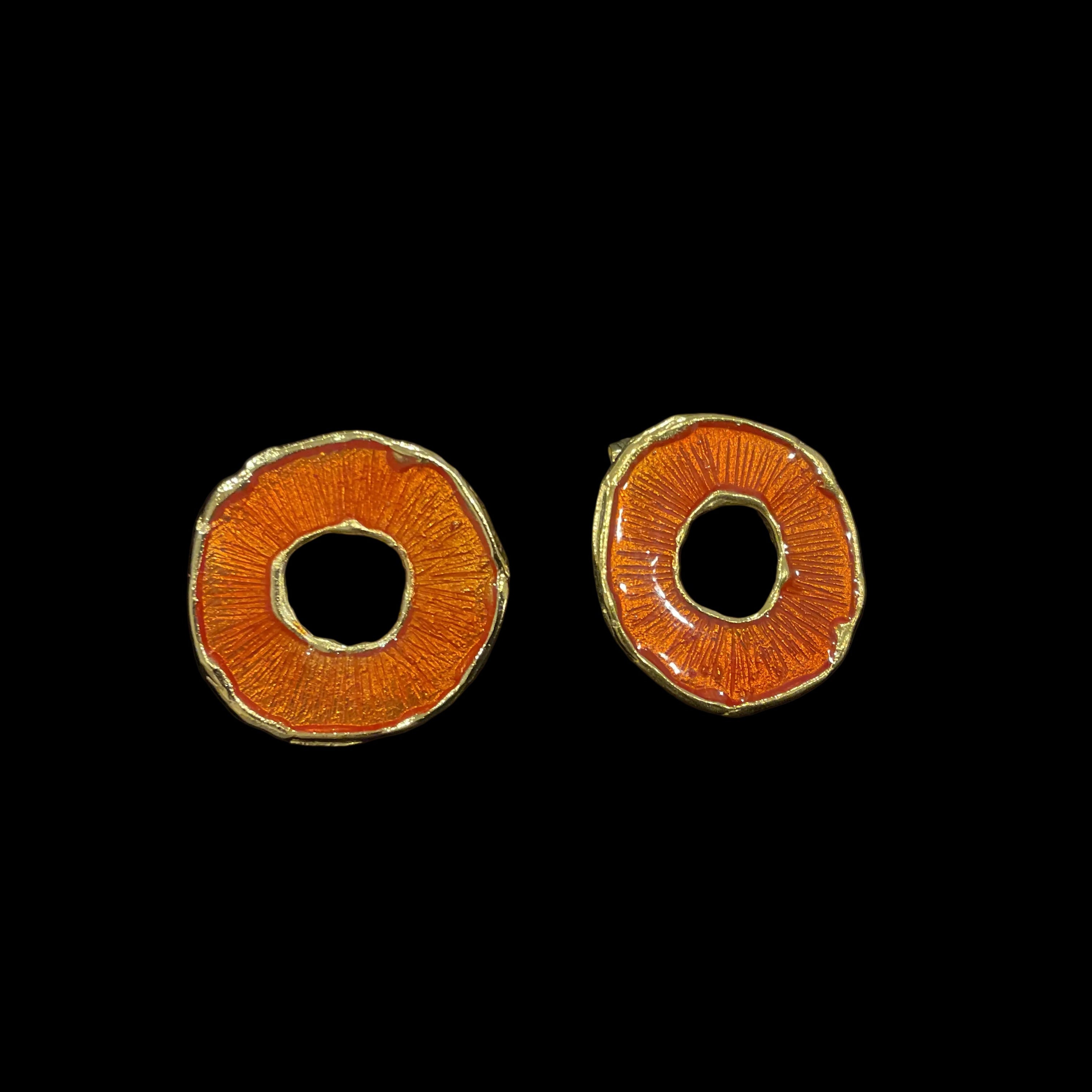 Enamel Stud Earrings