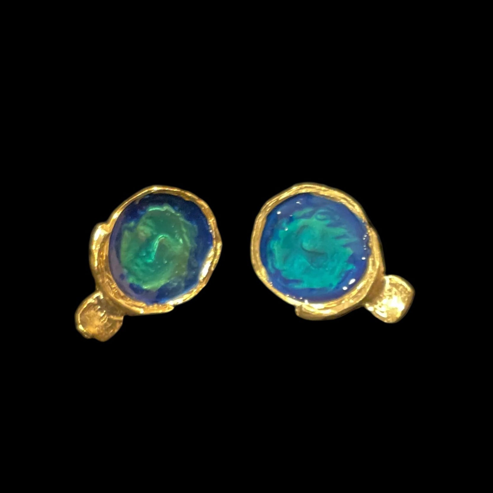Enamel Stud Earrings