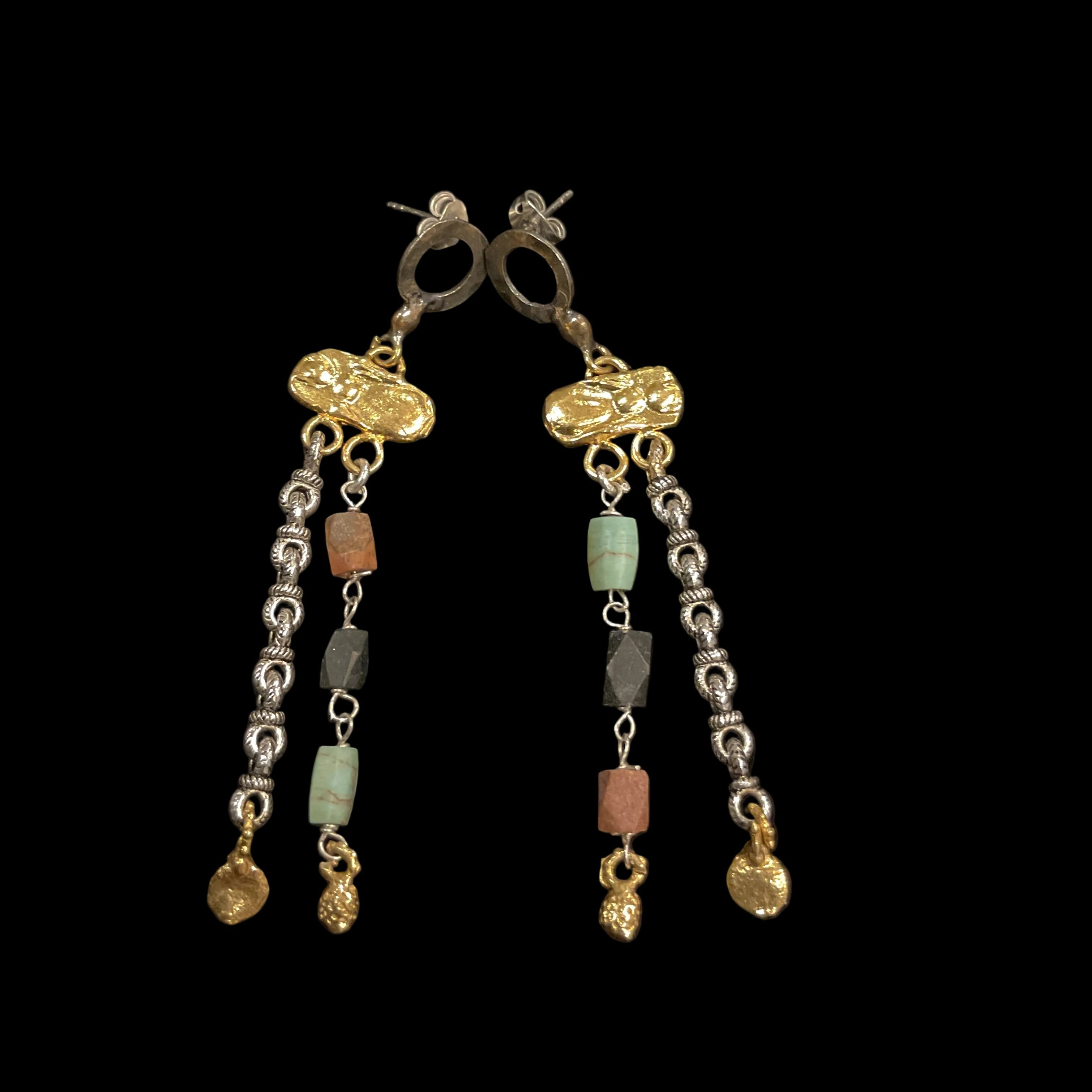 Raw Harmony Drop Earrings