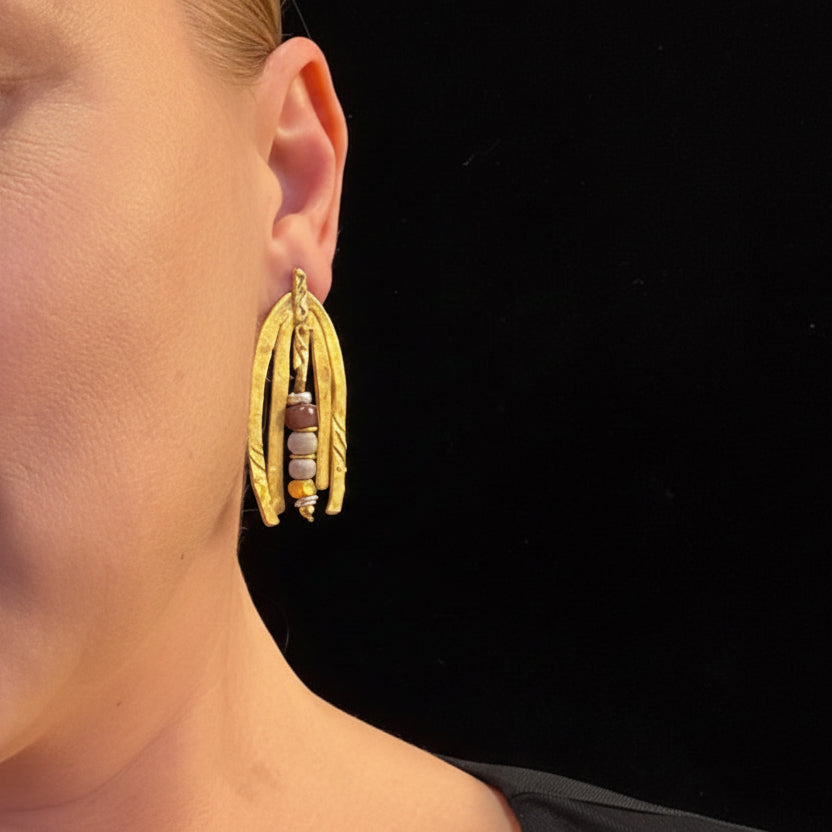 Golden Arc Earrings