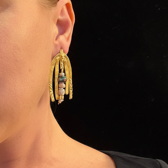 Golden Arc Earrings