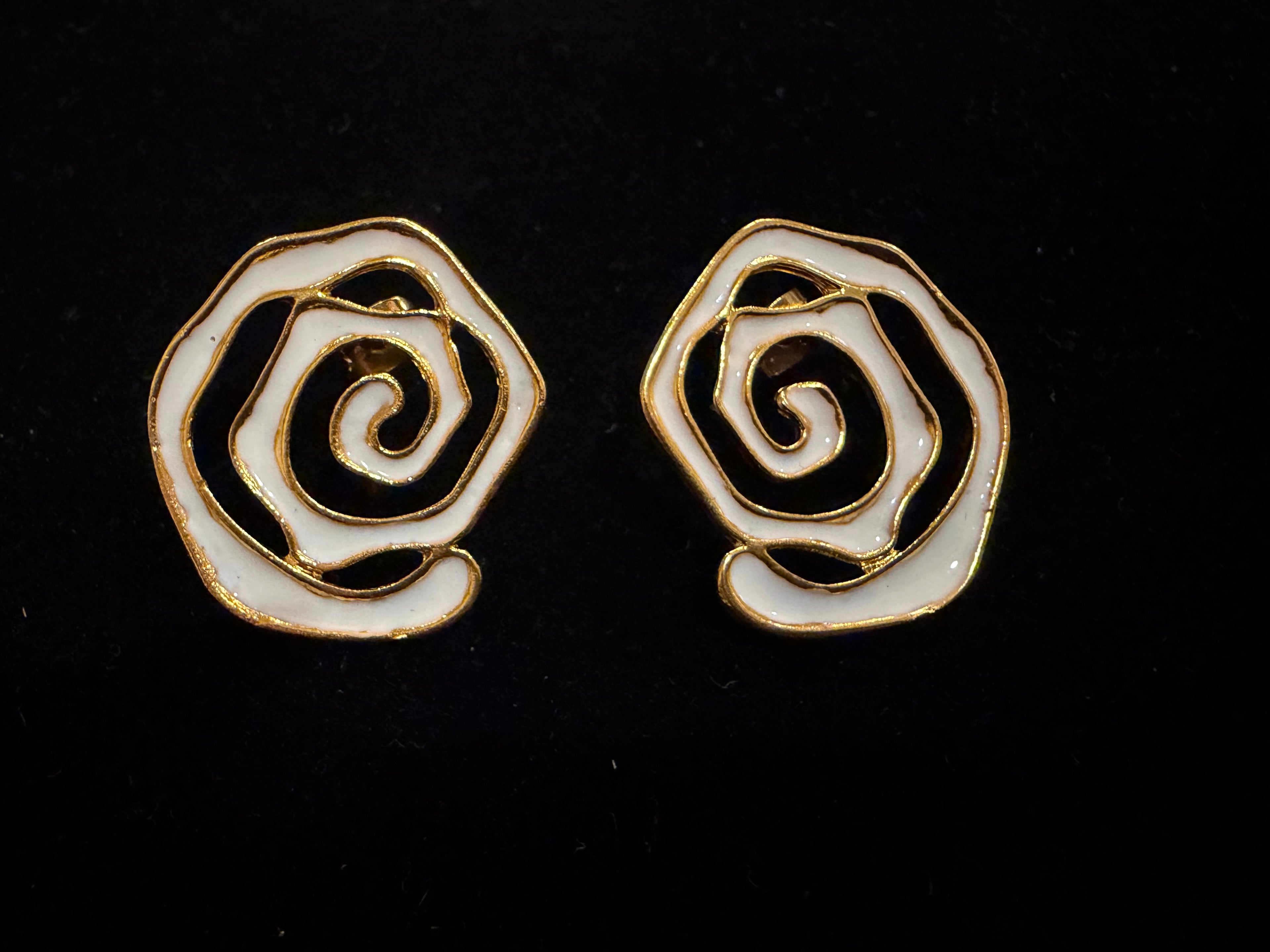 Enamel Stud Earrings